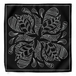 Henna Design Black & White Bandana [25]