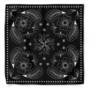 Henna Design Black & White Bandana [29]