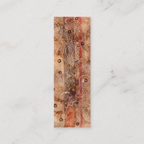 Henna Design Bookmark Mini Business Card