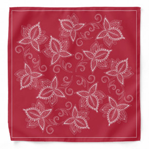 Henna Design Cardinal Red Bandana [1]