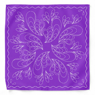 Henna Design Dark Orchid Bandana [11]