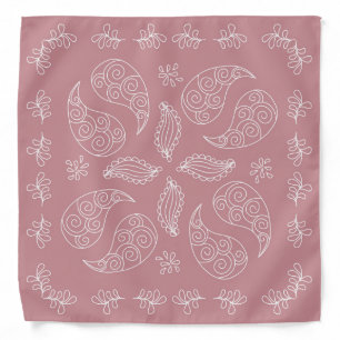 Henna Design Dusty Rose Bandana [5]