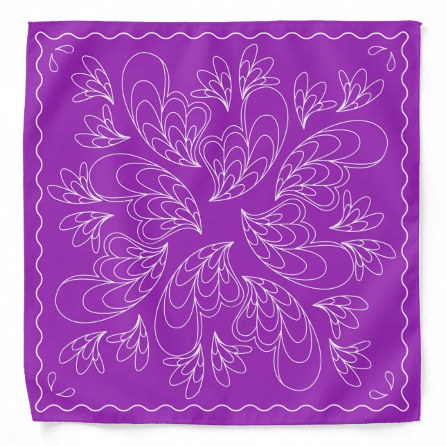 Henna Design Faux Orchid Bandana [11] (Front)