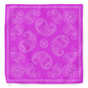 Henna Design Fuchsia Bandana [7]
