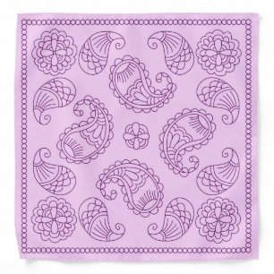 Henna Design Light Pink Bandana [7]