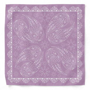 Henna Design Light Violet Bandana [6]