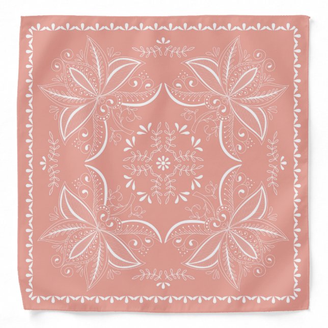 Henna Design Peach Bandana [2] (Front)