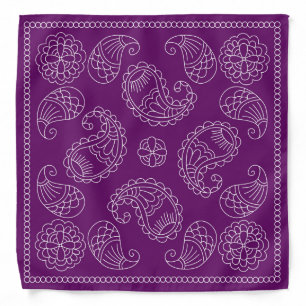 Henna Design Purple Bandana [7]