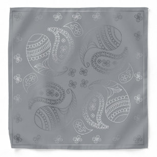 Henna Design Silver Bandana [16]