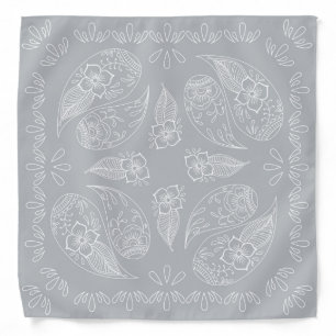Henna Design Silver Bandana [4]