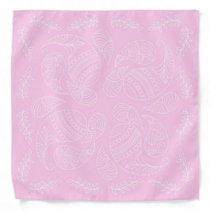 Henna Design Soft Pink Bandana [15]