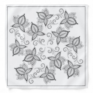 Henna Design White Bandana [1]
