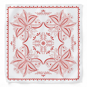 Henna Design White Bandana [2]