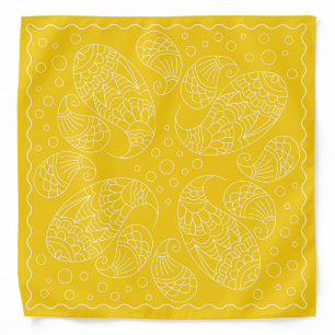 Henna Design Yellow Bandana [8]