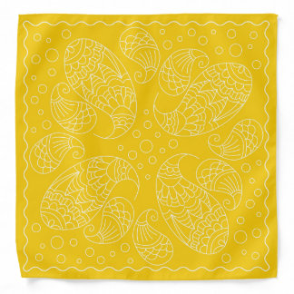Henna Design Yellow Bandana [8]