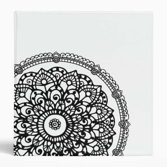 henna doodle binder design