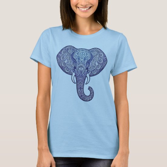 Henna Elephant Art design T-Shirt