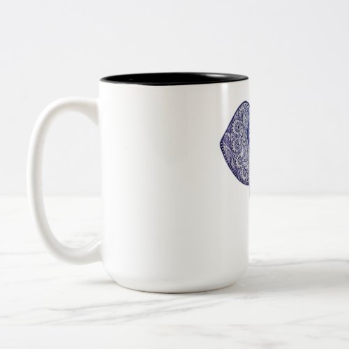 Henna Elephant Art design Two_Tone Coffee Mug