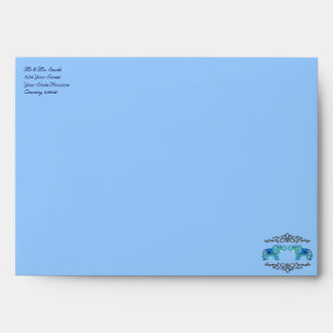 Henna Elephant (Blue/Light Blue) Envelope