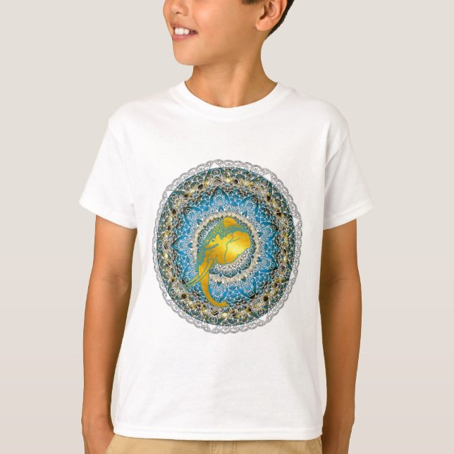 Henna Elephant Mandala Ganesha Mindfulness Gifts T-Shirt (Front)