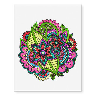 Henna Floral Temporary Tattoo