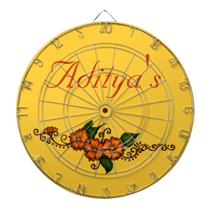 Henna Flower Dart Board