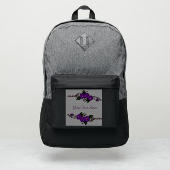 Henna Flower (purple) Nike Backpack by HennaHarmony at Zazzle