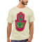 Henna Hamsa Lotus Green & Pink
