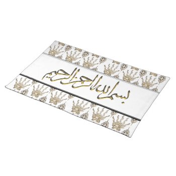 Henna Hand (golden) Placemat by HennaHarmony at Zazzle