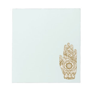 Henna Hand Lotus Notepad