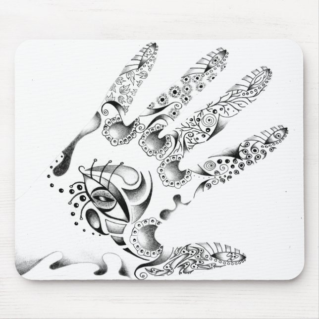 Henna Hand Mousepad (Front)