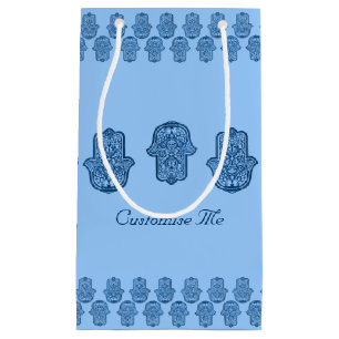 Henna Hand of Hamsa (Blue) Small Gift Bag