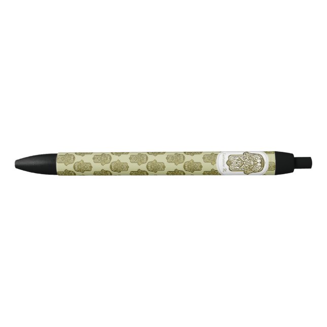 Henna Hand of Hamsa (Golden) Pen (Front)