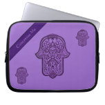 Henna Hand Of Hamsa (purple) Laptop Sleeve at Zazzle