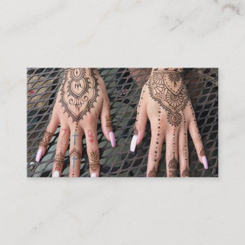 Henna Hand Tattoo Business Card