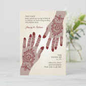 Henna Hands Invitation (Standing Front)