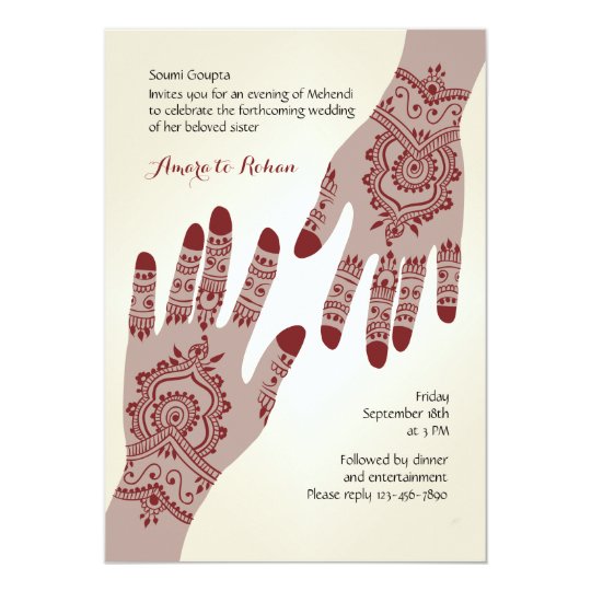 Henna Hands Invitation | Zazzle.com