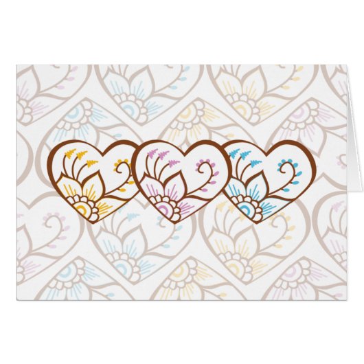 Henna Heart Card (Front Horizontal)