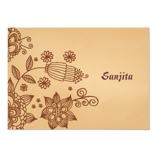 Henna Inspiration Personalized Stationery Notecard