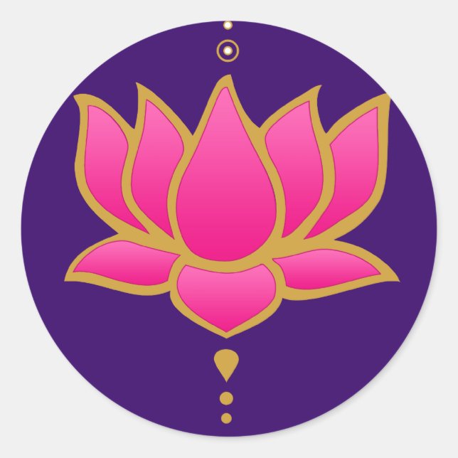 Henna Lotus Pink Sticker (Front)