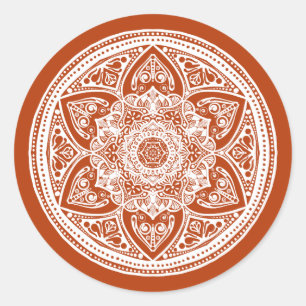 Henna Mandala Classic Round Sticker