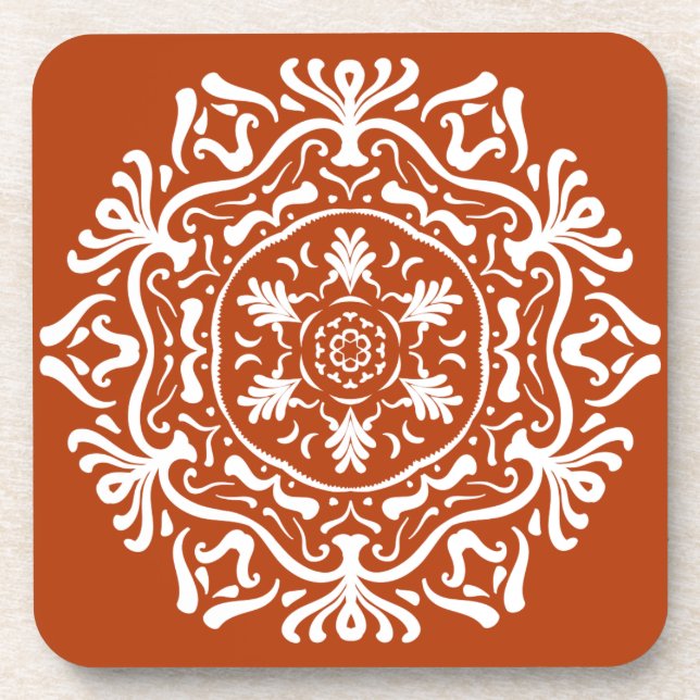 Henna Mandala Drink Coaster (Front)