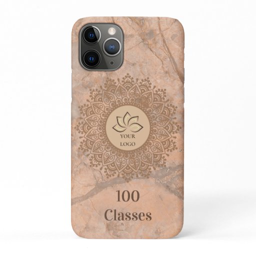 Henna Mandala Marble Pretty Blush Logo iPhone 11 Pro Case