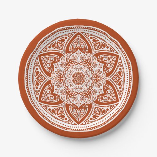 Henna Mandala Paper Plates