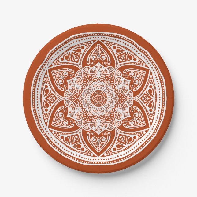 Henna Mandala Paper Plates (Front)