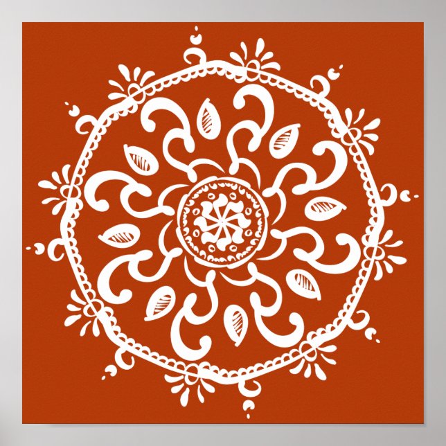 Henna Mandala Poster (Front)