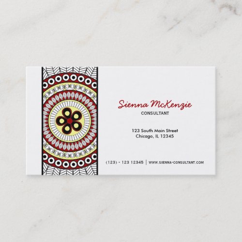 Henna Mehndi Consultant Business Card