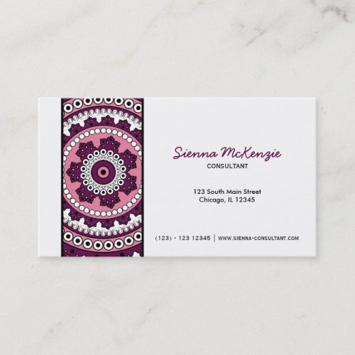 Henna Mehndi Consultant Business Card