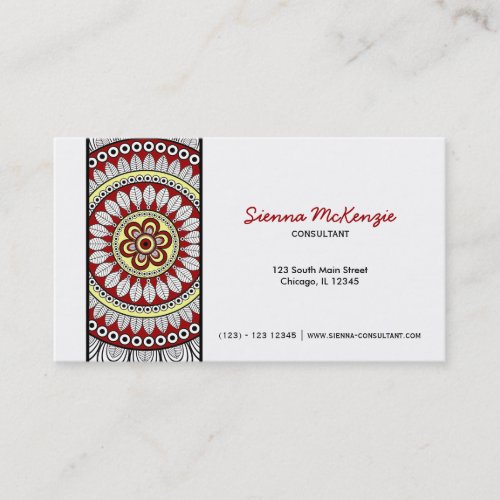 Henna Mehndi Consultant Business Card