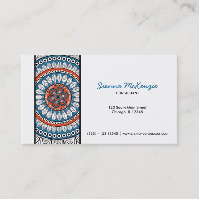 Henna Mehndi Consultant Business Card (Front)